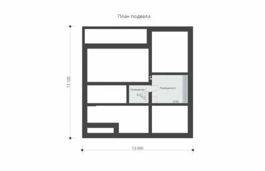 Проект одноэтажного дома с подвалом, террасой и мансардой