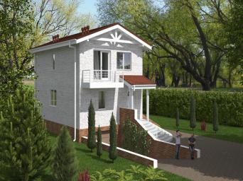 Проект двухэтажного дома с подвалом и гаражом