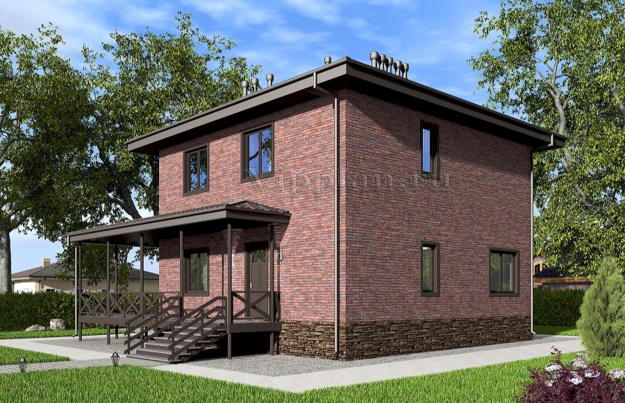 Двухэтажный с подвалом, террасой, кухней-гостиной и четыремя спальнями